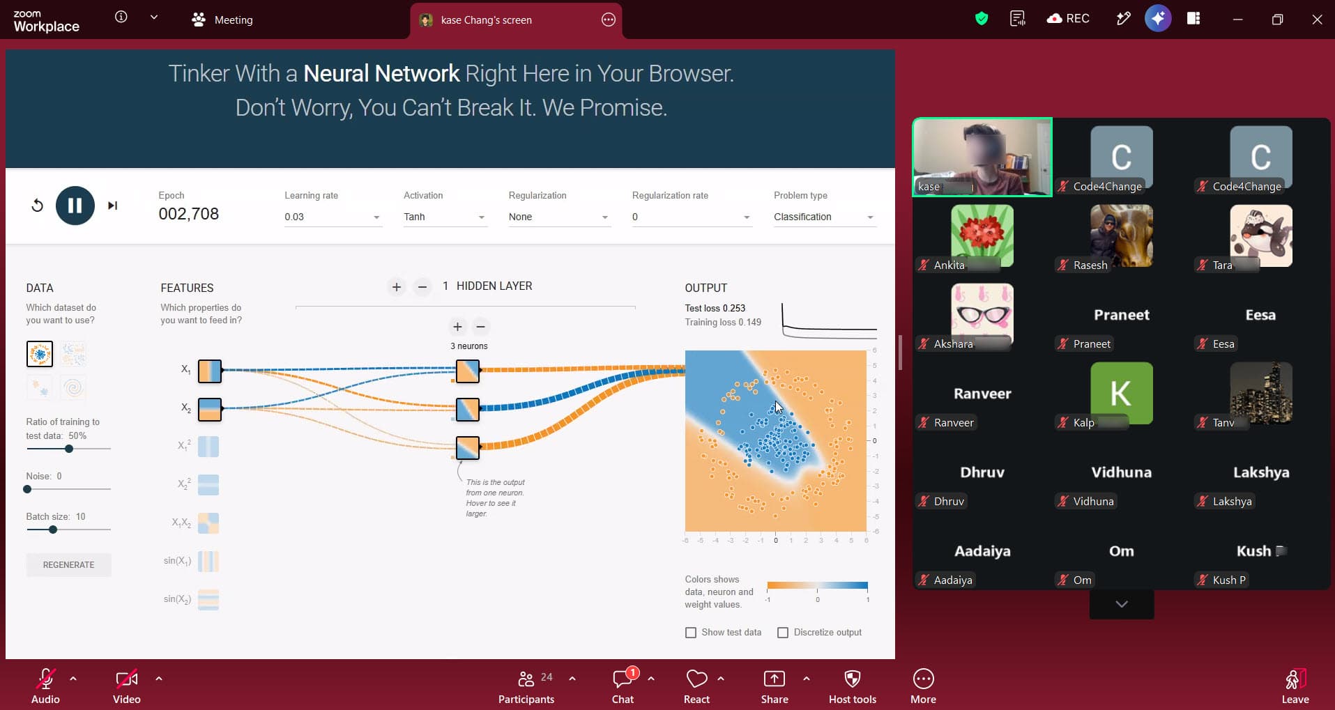 Interactive Neural Network Playground